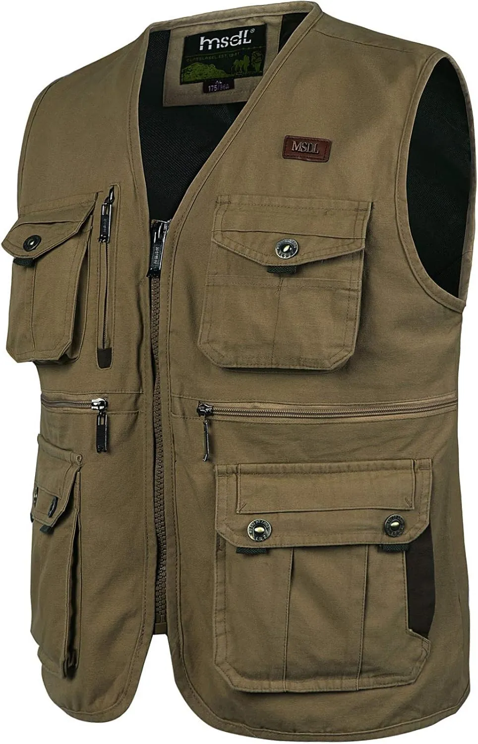 Photography Work Safari Gilet with Multi Pockets Mens Outdoor Vest Travel Photo Vest Fishing serve reinterpretation Cotton 