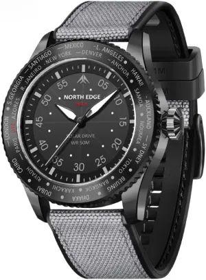 Pilot Watch Waterproof Military Watch for Men Long Range Fashion Mens Quartz Watches Solar figure ceiling Powered Watches for Men Men's 