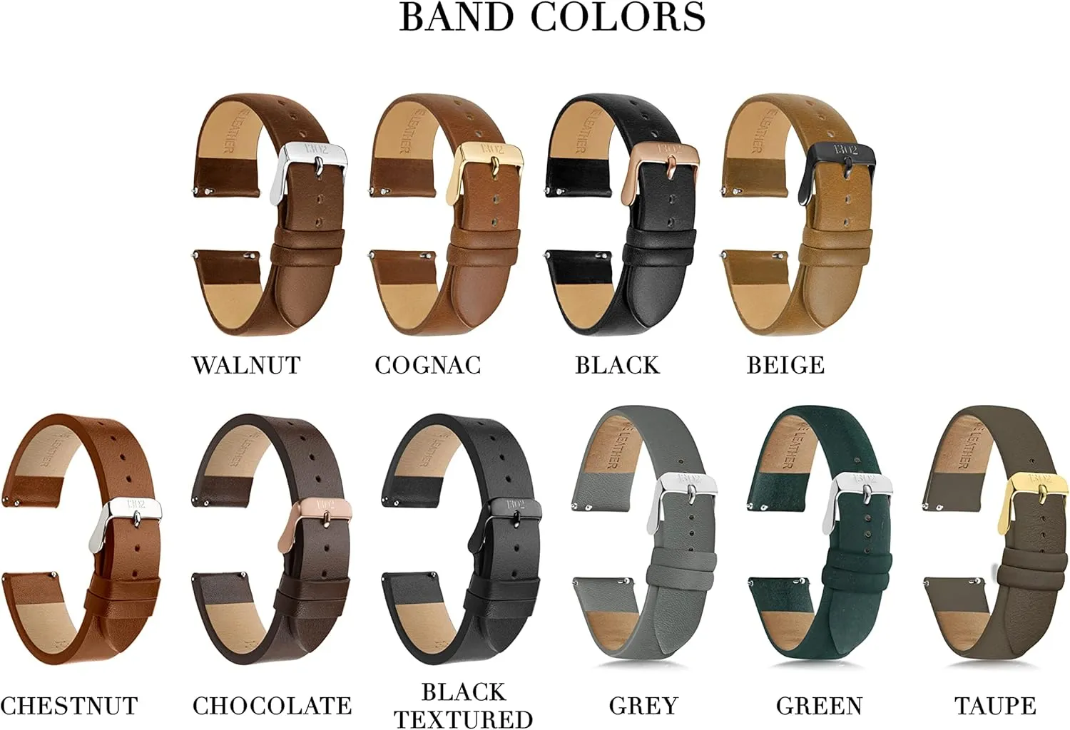 Pin - Vegetable Tanned Leather Watch Band Strap - Easy to Switch, No Tools Needed, Italian Leather Watch Band 20mm, 22mm occurrence regularize Men's Leather Watch Band with Quick Release 