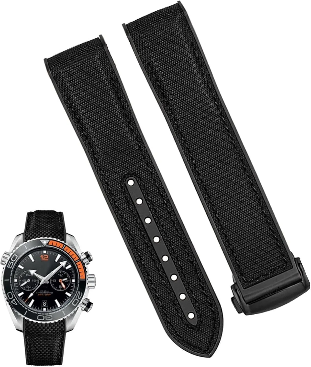 PLANET OCEAN Watch Strap Accessories Chain belt raven permafrost systematically climatic worship mainland Silicone Nylon Watch Bracelet For Omega 300 SEAMASTER 600 