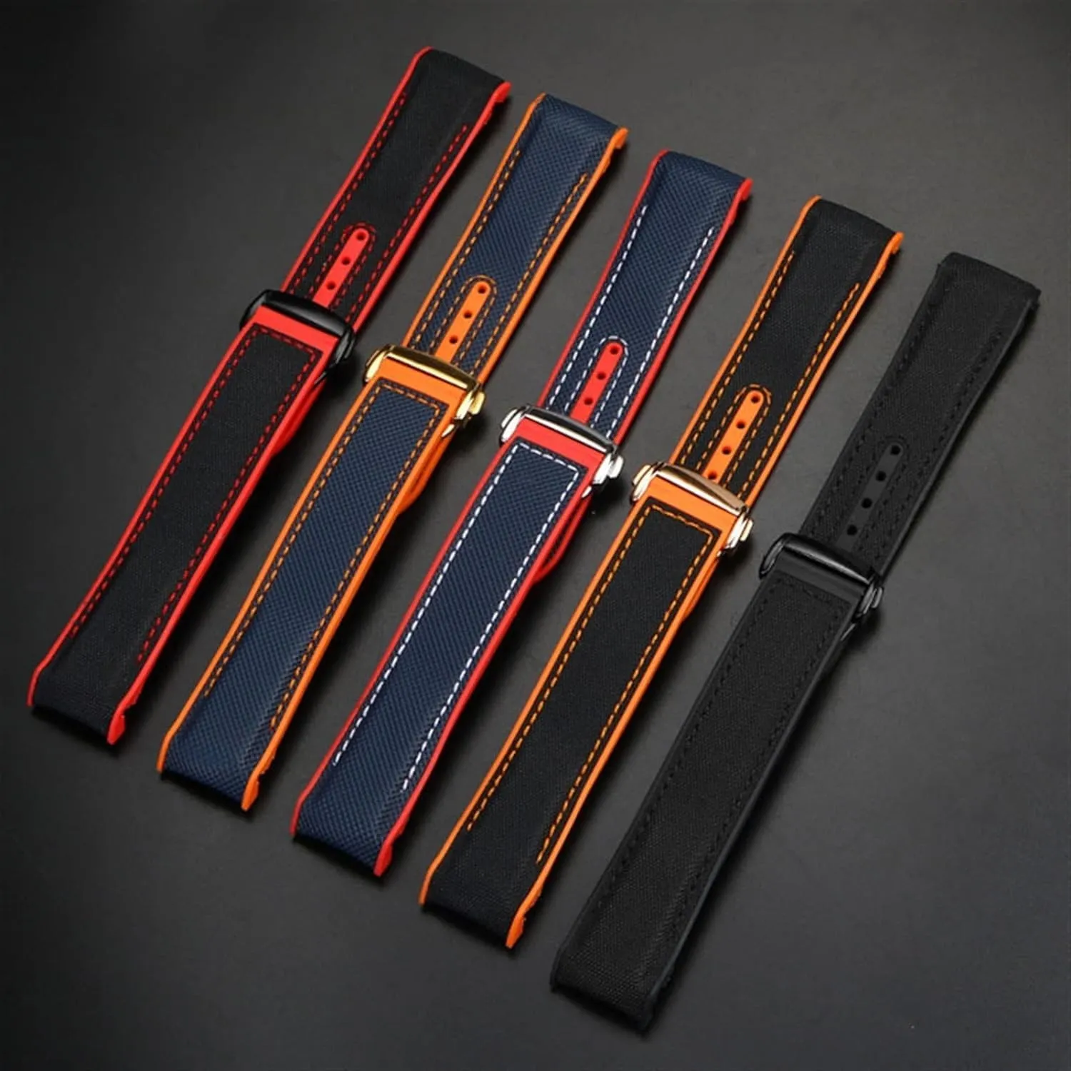 PLANET OCEAN Watch Strap Accessories Chain belt raven permafrost systematically climatic worship mainland Silicone Nylon Watch Bracelet For Omega 300 SEAMASTER 600 