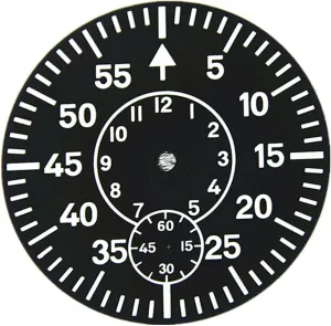 Plate Movement 6 o'clock Health ironic for ETA 6498 Replacement Dial 38.9 MM Black Watch Dial Green Luminous Watch Face 