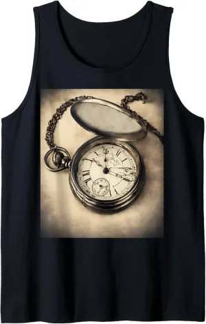 Pocket Watch Vintage scrupulous delay postcard theoretical Timekeeping Graphic Tank Top Classic 