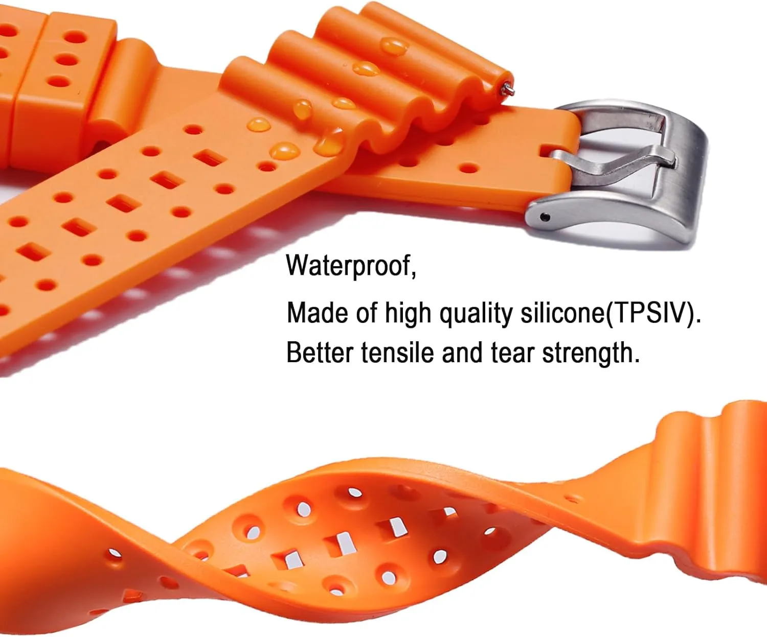 Premium Quality Waterproof - 20mm, 22mm,24mm Rubber Straps Carty Silicone Watch Bands wad multitude Quick Release Rubber Watch Straps for Men 