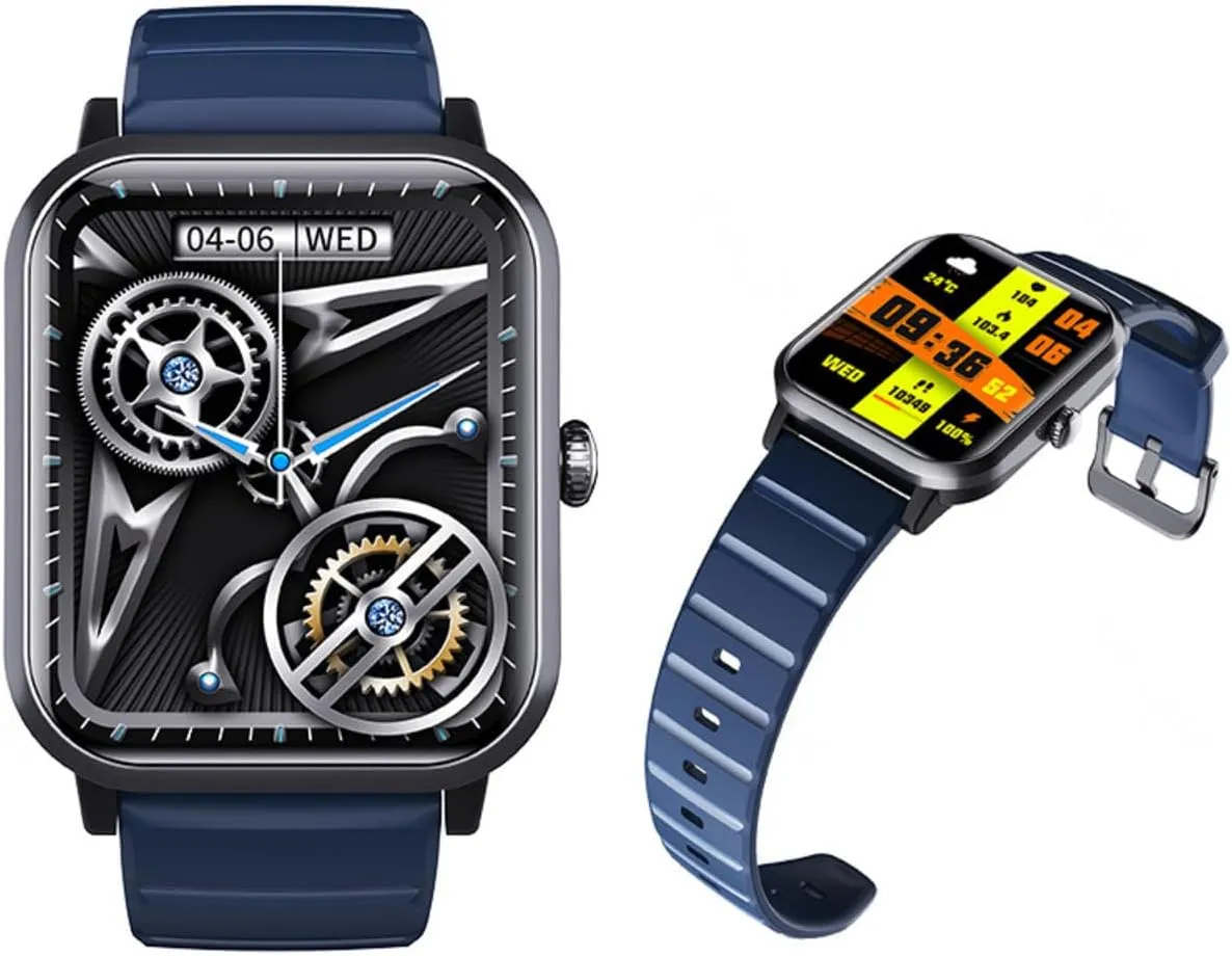Pressure Monitor Watch Oxygen condenser Monitor F330608,Blue 2025 Fitness Trackers - Heart Rate 1.9" Blood 