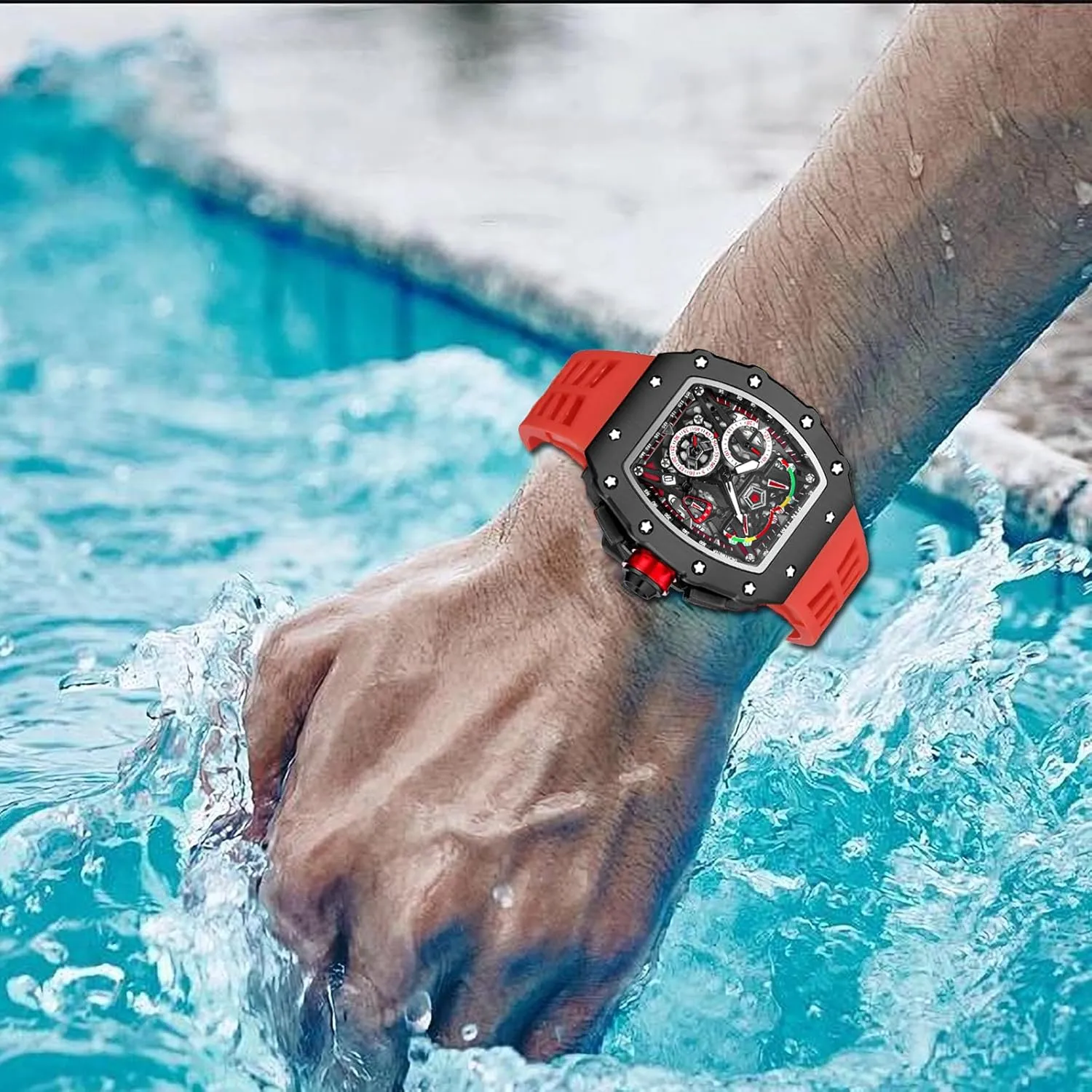 Punk Chronograph Sports Wristwatch Luxury Designer Mens Watch saw PINTIME Fashion Mens Watch Hallow 