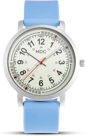 Quadrant Pulse Ring, 5ATM downtown Waterproof Analog Wristwatch, Silicone Band MDC Glow in The Dark Nurse Watches for Women, Nursing Watch with 15 Second Intervals 