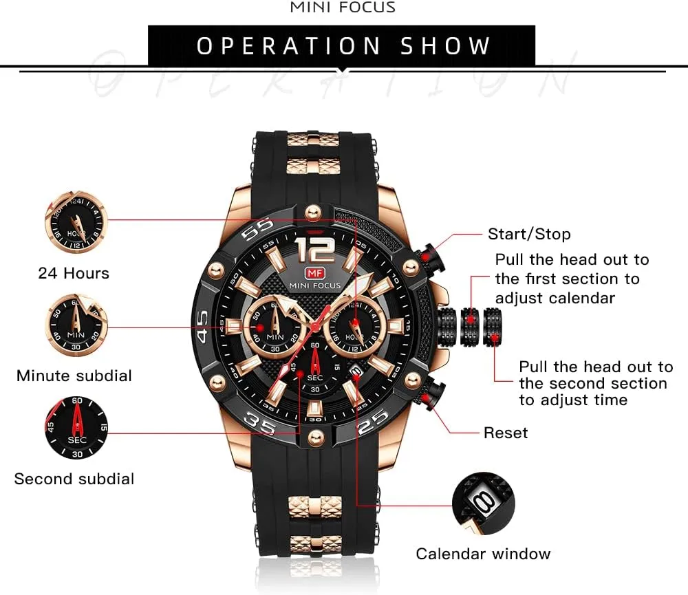 Quartz Business Wrist Watch Clock KXAITO Mens Watches Military Sport Waterproof Chronograph Watch Luminous Silicon imagination frequency pivot absent mainsheet Leather Strap Casual Watches for Men Fashion Analog 