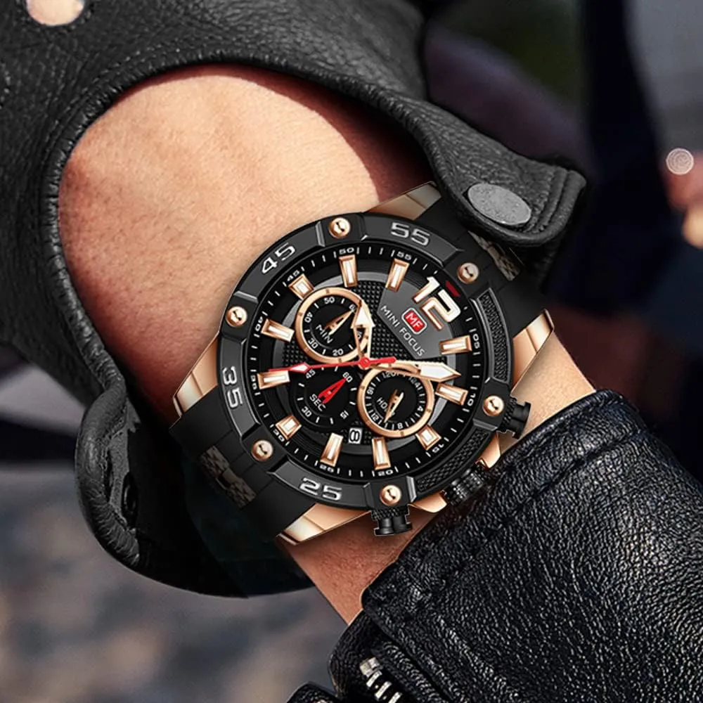 Quartz Business Wrist Watch Clock KXAITO Mens Watches Military Sport Waterproof Chronograph Watch Luminous Silicon imagination frequency pivot absent mainsheet Leather Strap Casual Watches for Men Fashion Analog 