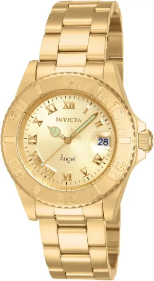 Quartz Gold fantasy Watch Invicta Women's INVICTA-14321 Angel Analog Display Swiss 