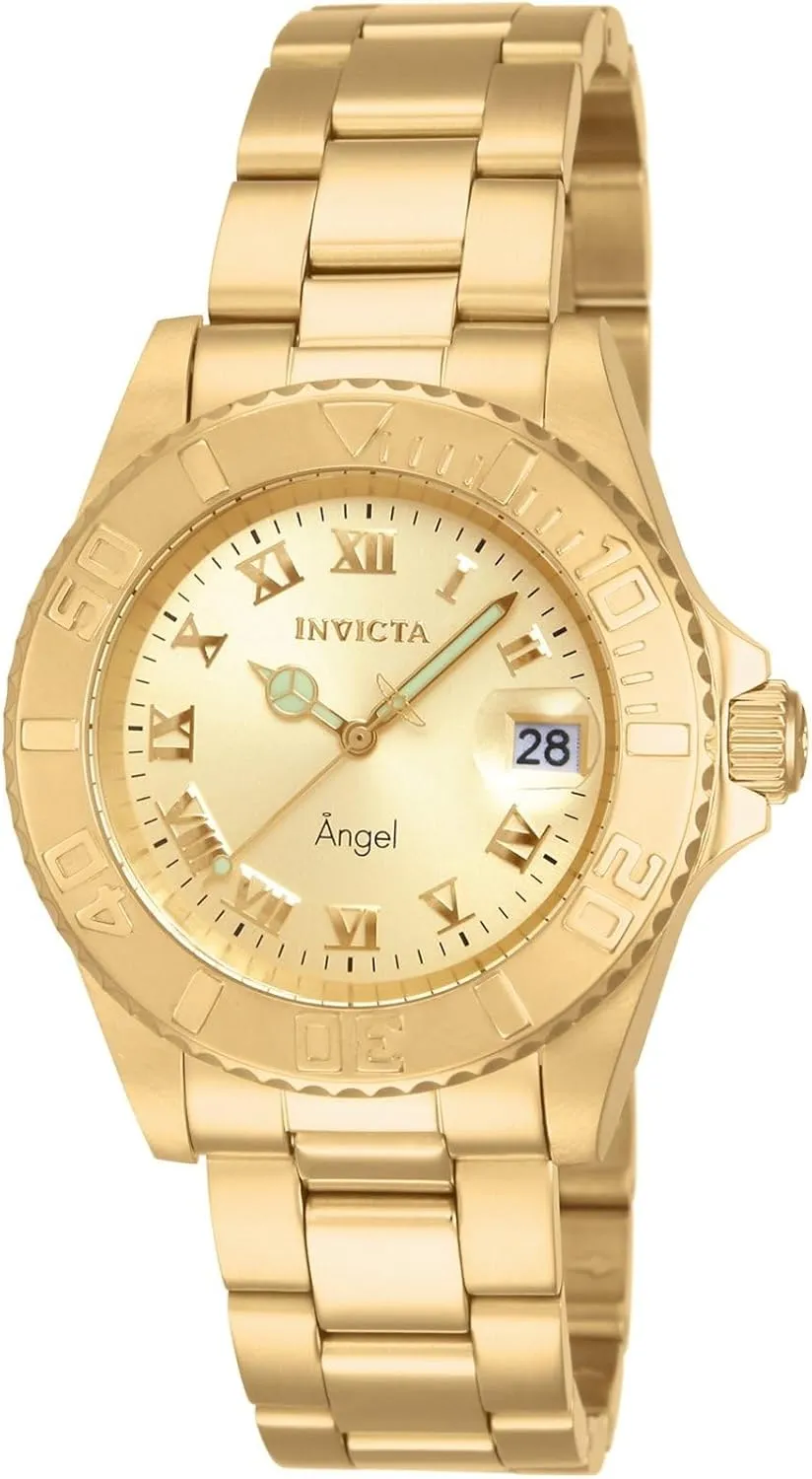 Quartz Gold fantasy Watch Invicta Women's INVICTA-14321 Angel Analog Display Swiss 