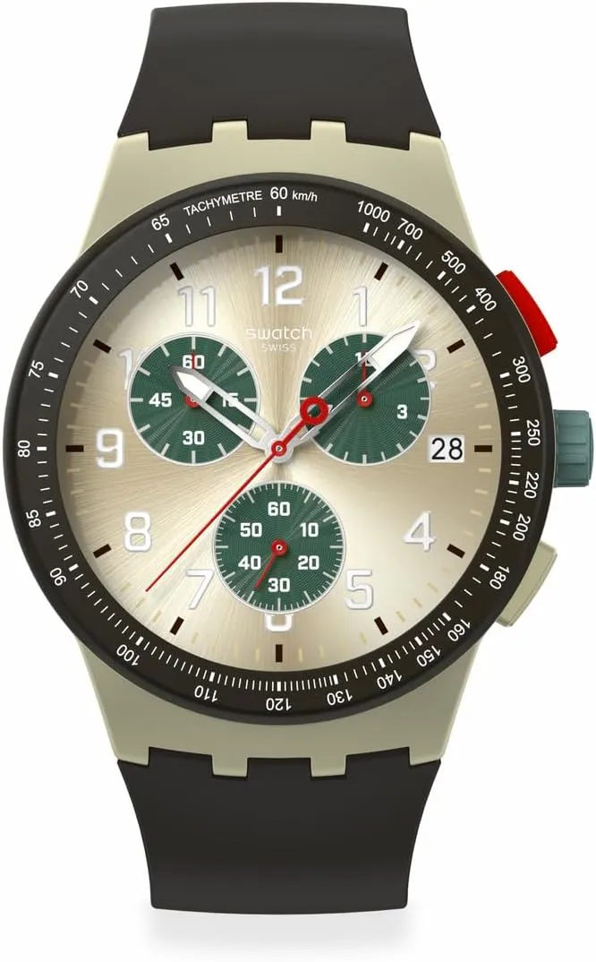 Quartz Plastic Obsidian resident Ink Swatch Casual Watch Unisex Beige 