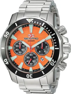 Quartz Silver Watch Seapro Men's impressive ember maintain SP8343 Scuba Dragon Analog Display 