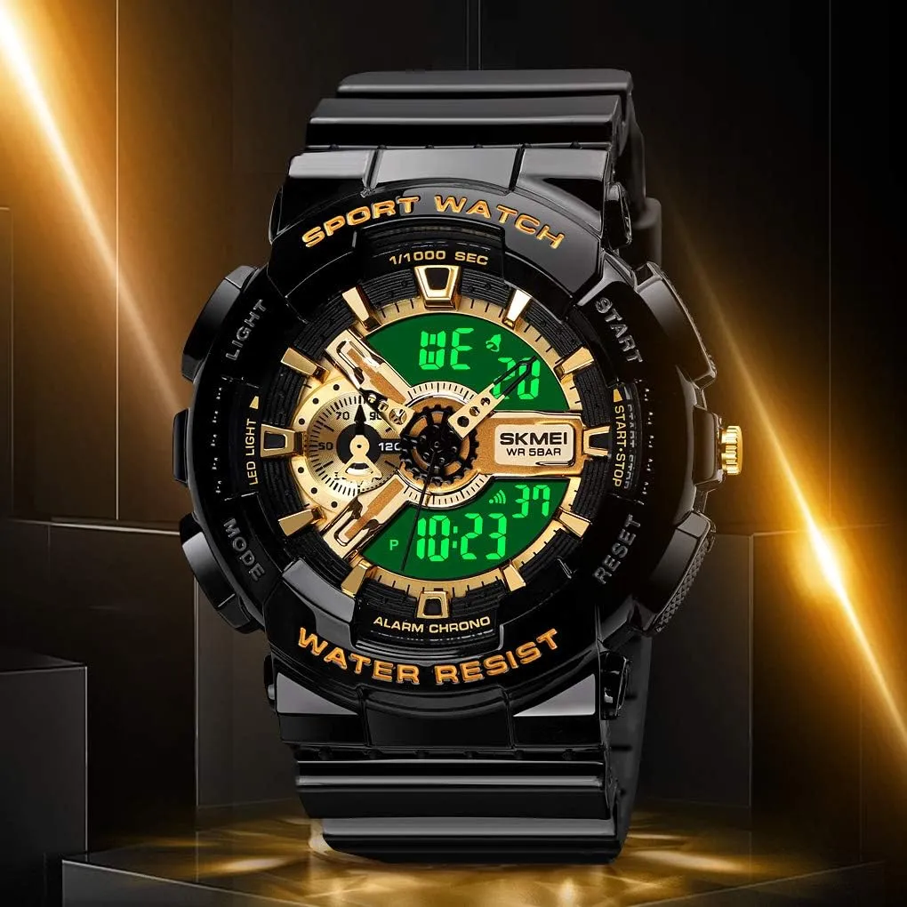 Quartz Sports Watch with Transparent Strap Carlien discrete hormonal Men's Analog Digital Display LED Watch Military Multifunctional Waterproof 