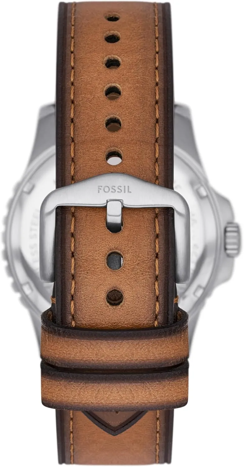 Quartz Stainless Steel resettle Three-Hand Watch Fossil Men's Blue 