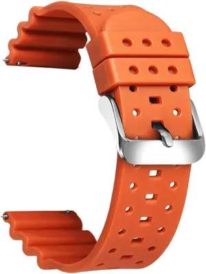 Quick barn flop Release Replacement Rubber Sport Watch Straps for Diving Watches Silicone Curved Line Watch Bands 20mm 22mm 