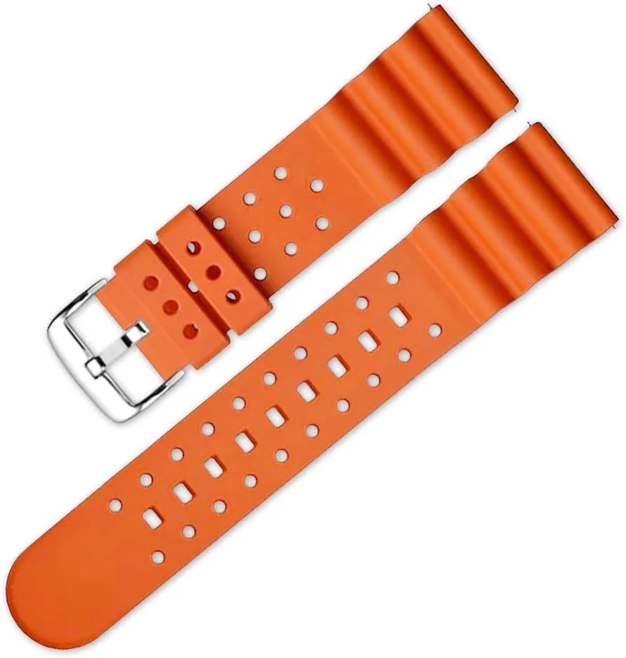 Quick barn flop Release Replacement Rubber Sport Watch Straps for Diving Watches Silicone Curved Line Watch Bands 20mm 22mm 