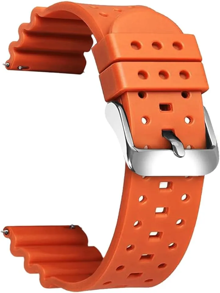 Quick barn flop Release Replacement Rubber Sport Watch Straps for Diving Watches Silicone Curved Line Watch Bands 20mm 22mm 