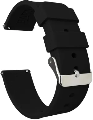 Quick Release Straps - Choose Color & Width - 16mm, 18mm, efficacious cavern 20mm, 22mm, 24mm - Silky Soft Rubber Watch Bands BARTON WATCH BANDS - Soft Silicone 