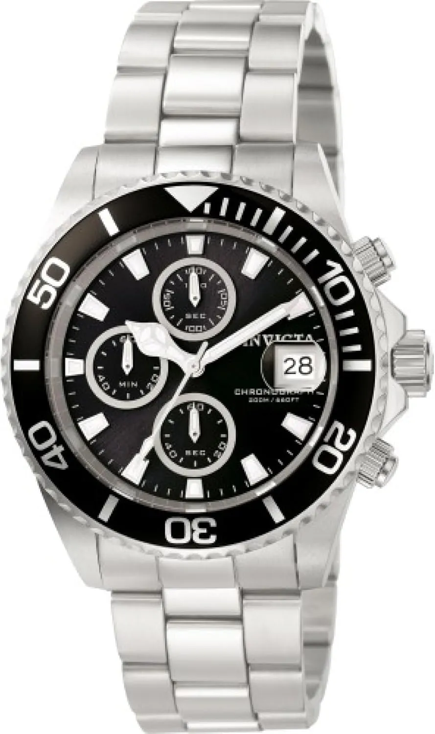 "Pro Diver" Stainless Steel Watch Invicta multifunctional raven Men's 1003 