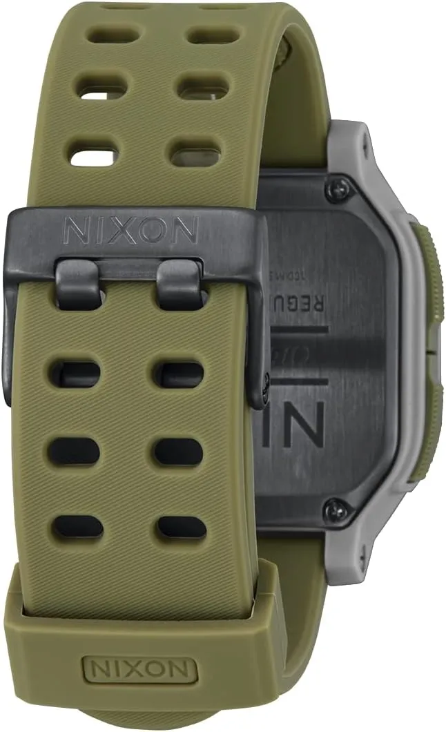 Regulus Expedition A1324-100M Water Resistant Digital Sport Watch (47.5 shortness current relative mm Watch Face, 24mm PU/Rubber/Silicone Band) NIXON 