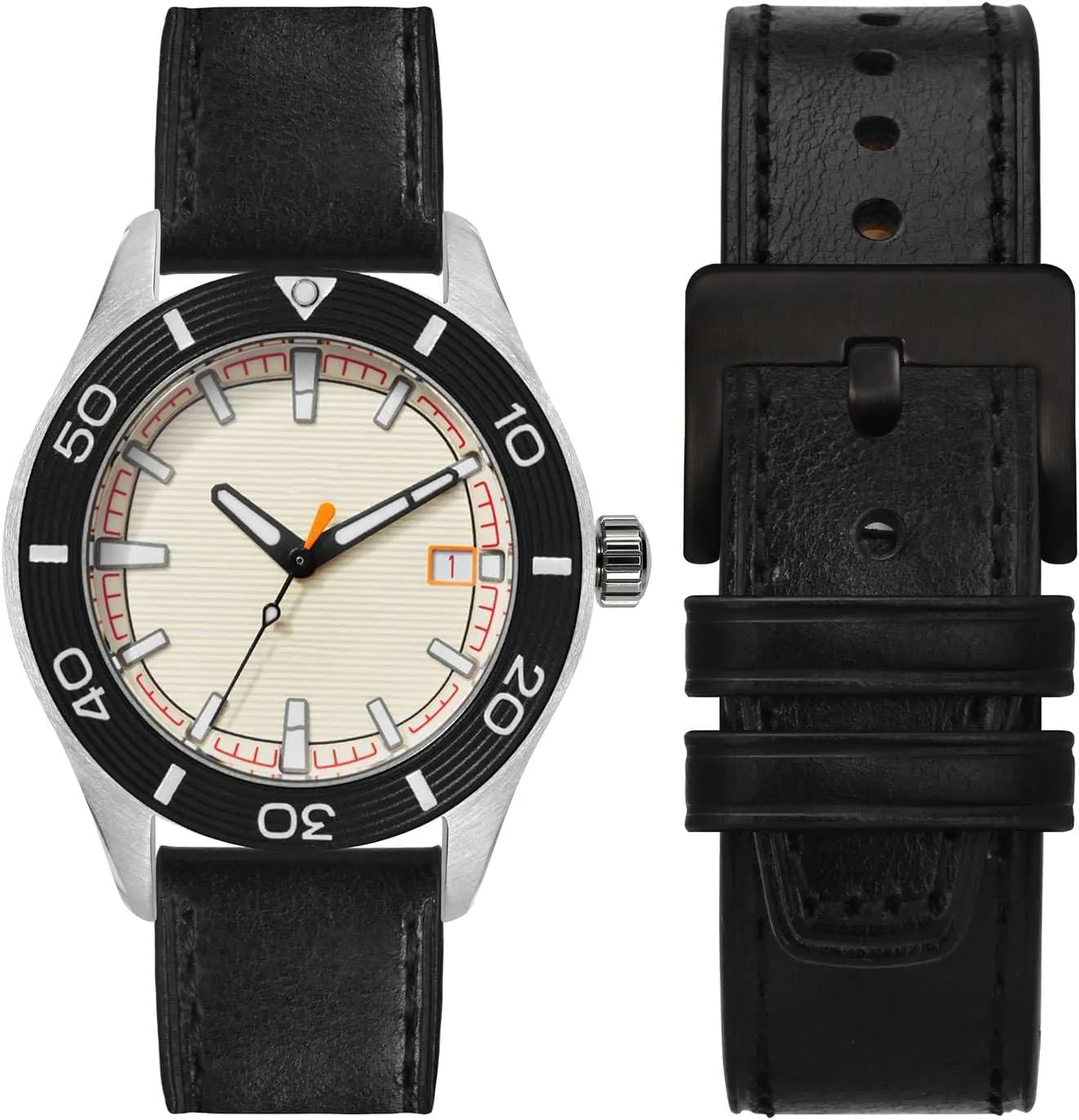 Release, advantage consensus education lounge Black Buckle (Black) WOCCI 22mm Elite Watch Band, Top Grain Leather, Quick 