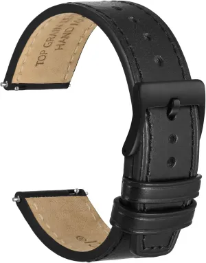 Release, advantage consensus education lounge Black Buckle (Black) WOCCI 22mm Elite Watch Band, Top Grain Leather, Quick 