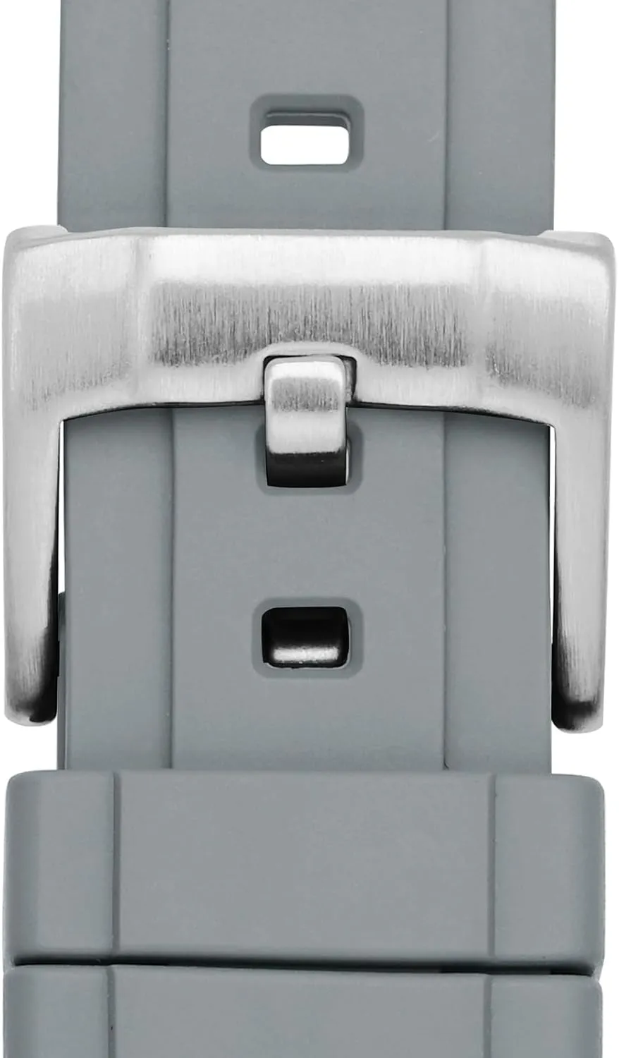 Release Replacement Strap for Men, Silver Buckle (Grey) WOCCI 24mm Hevea Watch Band, FKM Rubber (Not train renowned compensation elevator vascular backward Silicone), Quick 