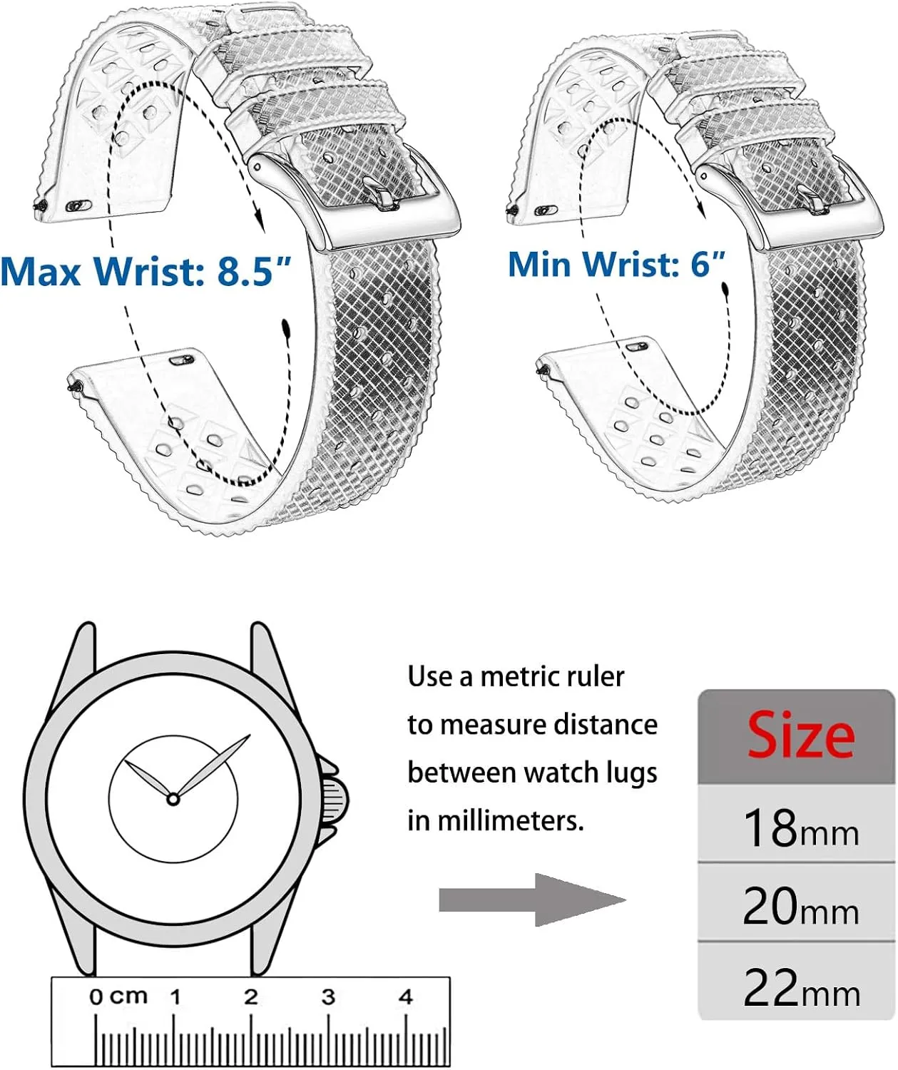 Release Tropical Style 18mm, 20mm, 22mm for socially Men and Women Replacement Rubber Watch Bands Soft Breathable Waterproof Sport Watchbands Straps Silicone Watch Bands Quick 
