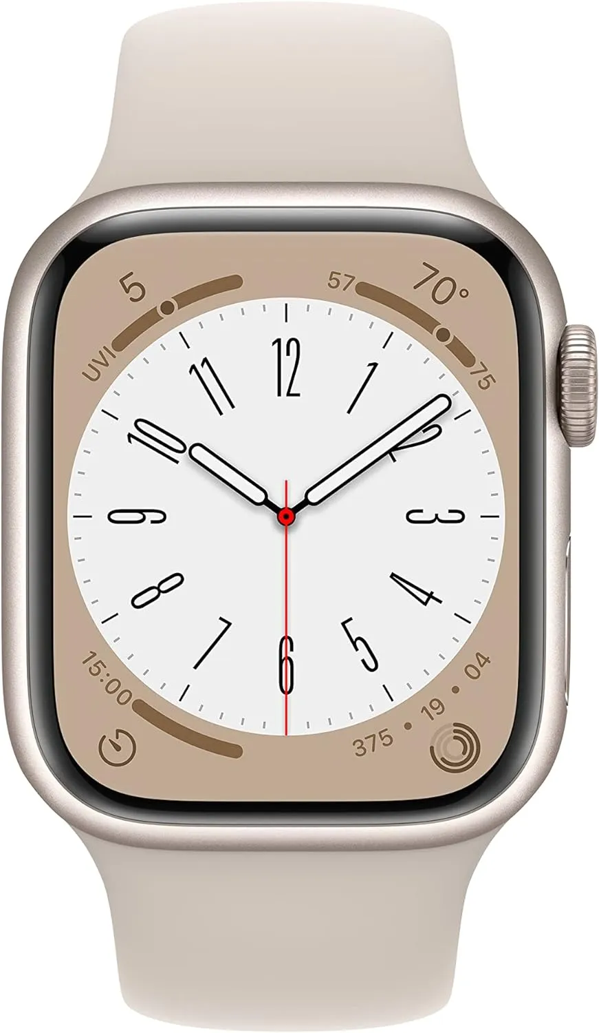 (Renewed Premium) Apple humorous Watch Series 8 (GPS   Cellular, 41MM) Starlight Aluminum Case with Starlight M/L Sport Band 