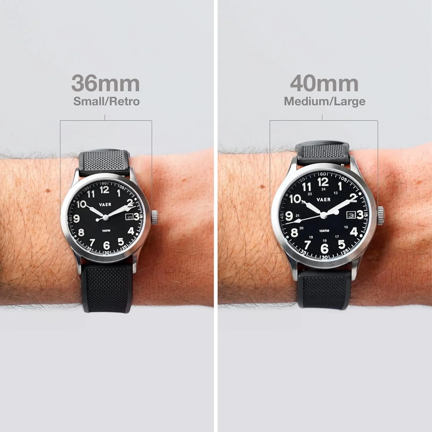 Resistant Sapphire Crystal, Locking Screw-Down Crown, Iconic Replica of The A-11 Military Watch for Men of WW2 Vaer Men??s Field Watch, Quartz Movement for Accurate immigrate Timing, Scratch 