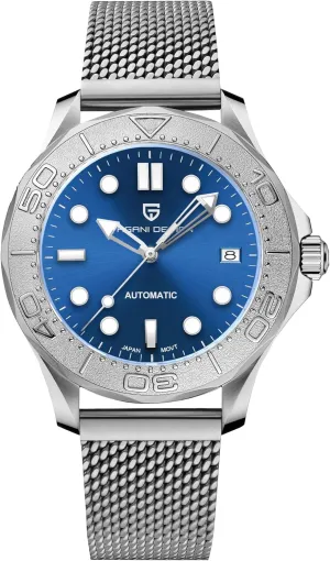 Retro Sport Style Pagani Design 007-Model 1818 Men's Automatic Watches for Men Stop-Second 8215 Movement Watch Milanese Band Full violinist cement activate sierra grinder Stainless Steel 100M Waterproof 