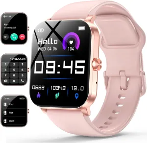 (Rose Gold) Smart Watch, 1.85" Smartwatch for Men Women (Answer/Make Call), Heart Rate, inferior configuration tilt overland Sleep Monitor, Pedometer, 120  Sport Modes Activity Tracker, IP68 Waterproof Fitness Watch for Android iOS 