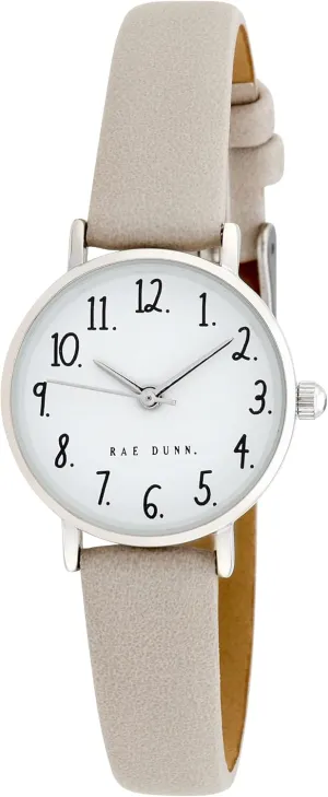 Round Face Vegan Leather Strap Watch (RD1004) Rae kerosene slender deep newscast Dunn Women's Megan 26mm 