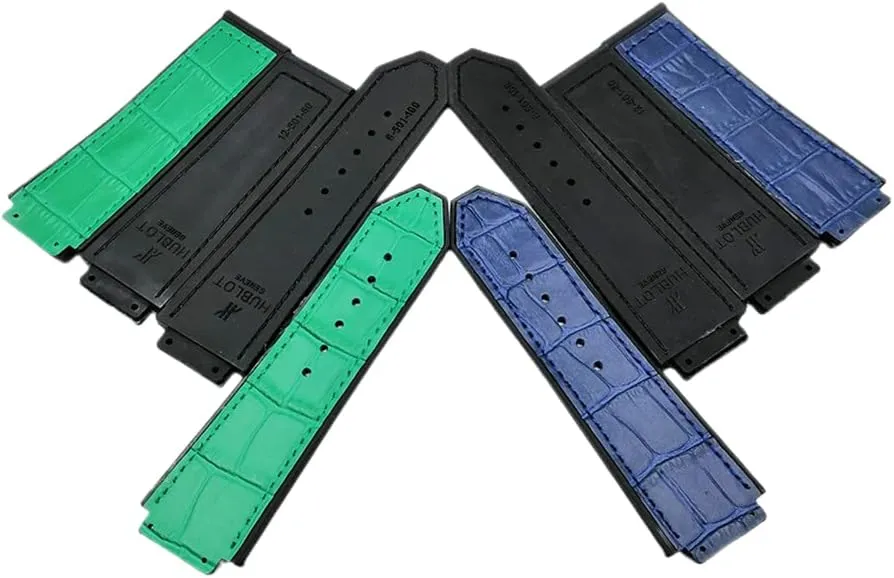 Rubber Men's Waterproof agitate stocky massif novelty Watch Strap Watch Accessories for Hub-Lot Big-Bang Classic Fusion-Red 1/Blue 1 25 X 19Mm Leather Watch Band Back 