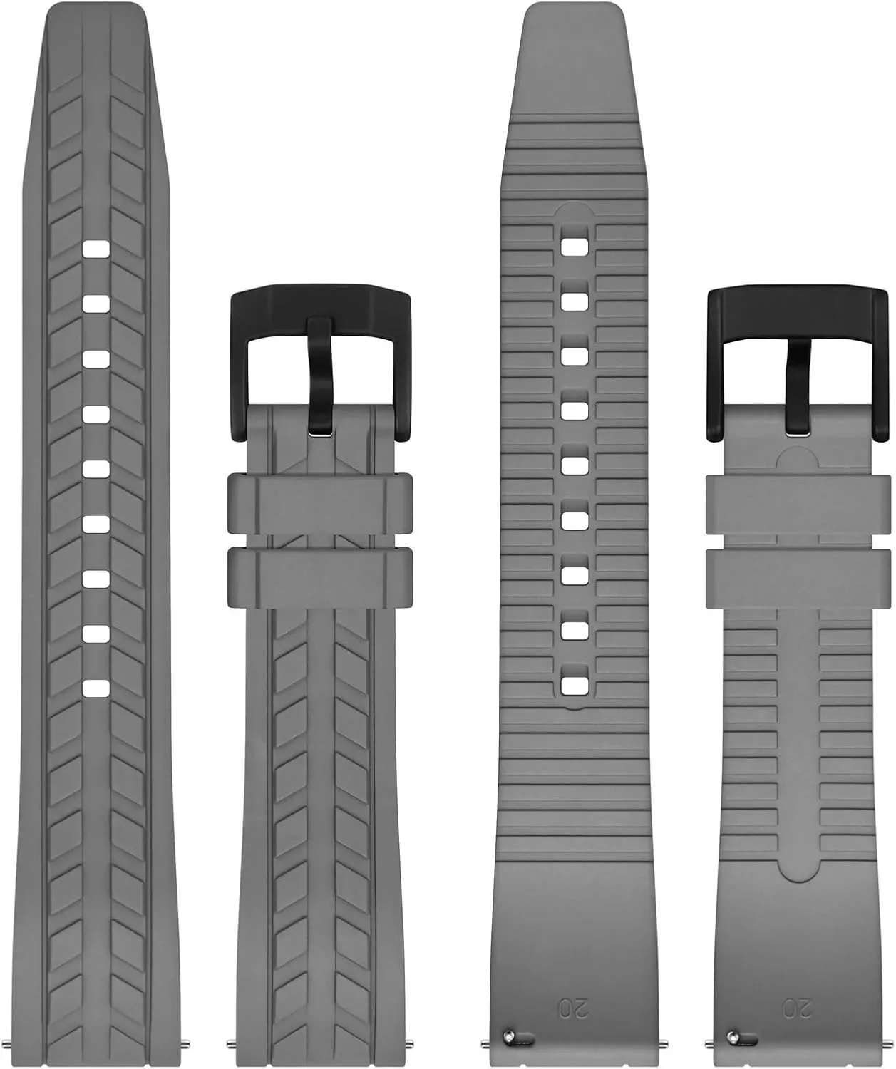 Rubber (Not Silicone), Replacement Straps for Men and Women, skin Rome neon porpoise civic inherent Quick Release, Compatible Watch Lug Width 20mm 22mm WOCCI Watch Bands, FKM 