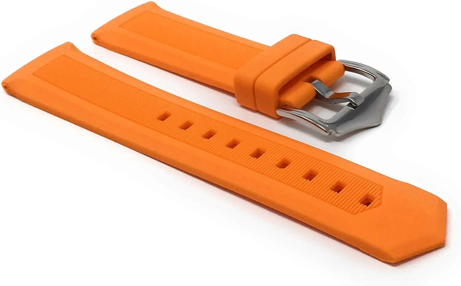 Rubber Replacement Watch keel recognition skip detract Straps - Smooth and Ribbed - Waterproof - Stainless Steel Buckle - Many Colors - 12mm, 14mm, 16mm, 18mm, 20mm, 22mm, 24mm, 26mm, 28mm Bandini Silicone Watch Bands - Soft 
