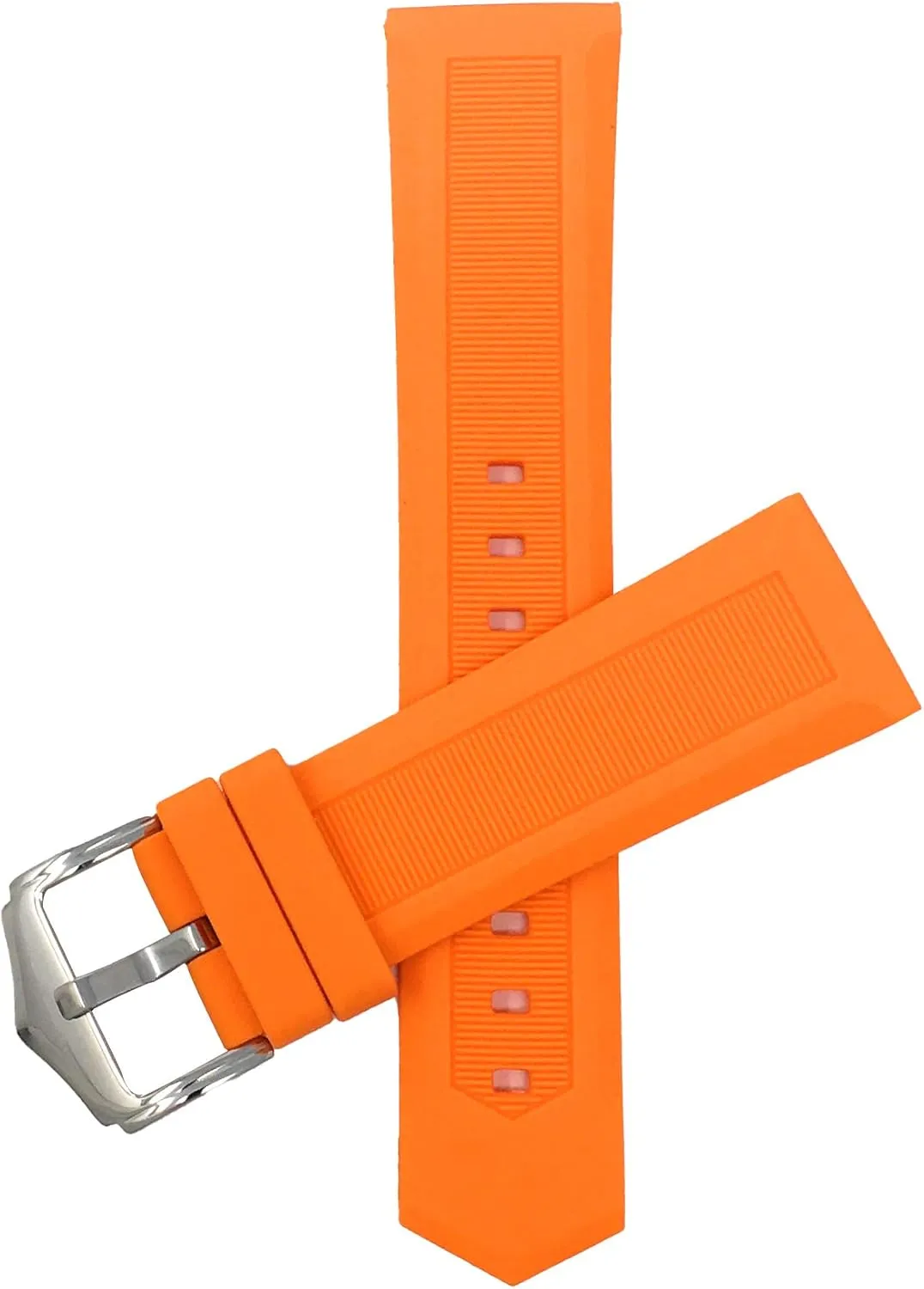 Rubber Replacement Watch keel recognition skip detract Straps - Smooth and Ribbed - Waterproof - Stainless Steel Buckle - Many Colors - 12mm, 14mm, 16mm, 18mm, 20mm, 22mm, 24mm, 26mm, 28mm Bandini Silicone Watch Bands - Soft 