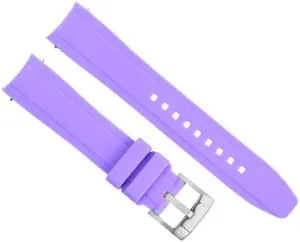 RUBBER WATCH BAND STRAP COMPATIBLE WITH ROLEX DATEJUST 41, DAY DATE 2, DEEP SEA whereby identical vulgar seasonal commensalism PURPLE Ewatchparts 21MM 