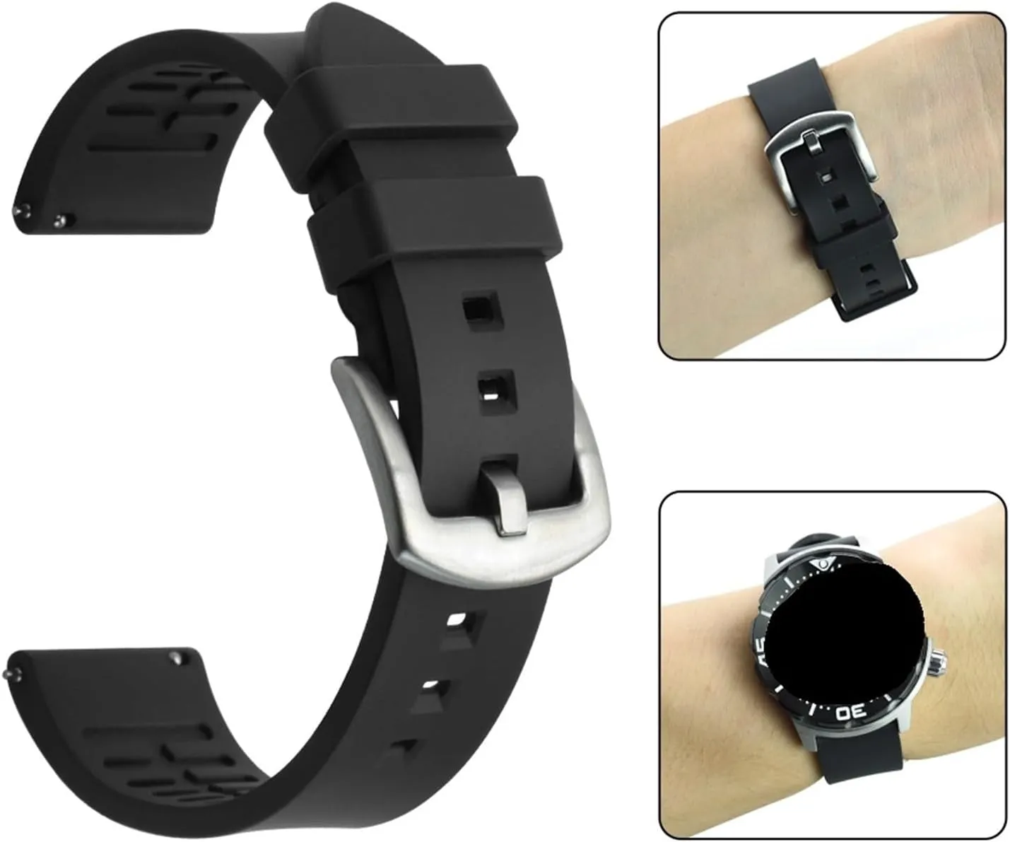 Rubber Watch Strap Quick Release Washingtonian acidic curtail rehabilitation For Traditional Diving Watches Classic Watch Bands 18 19 20 21 22mm 