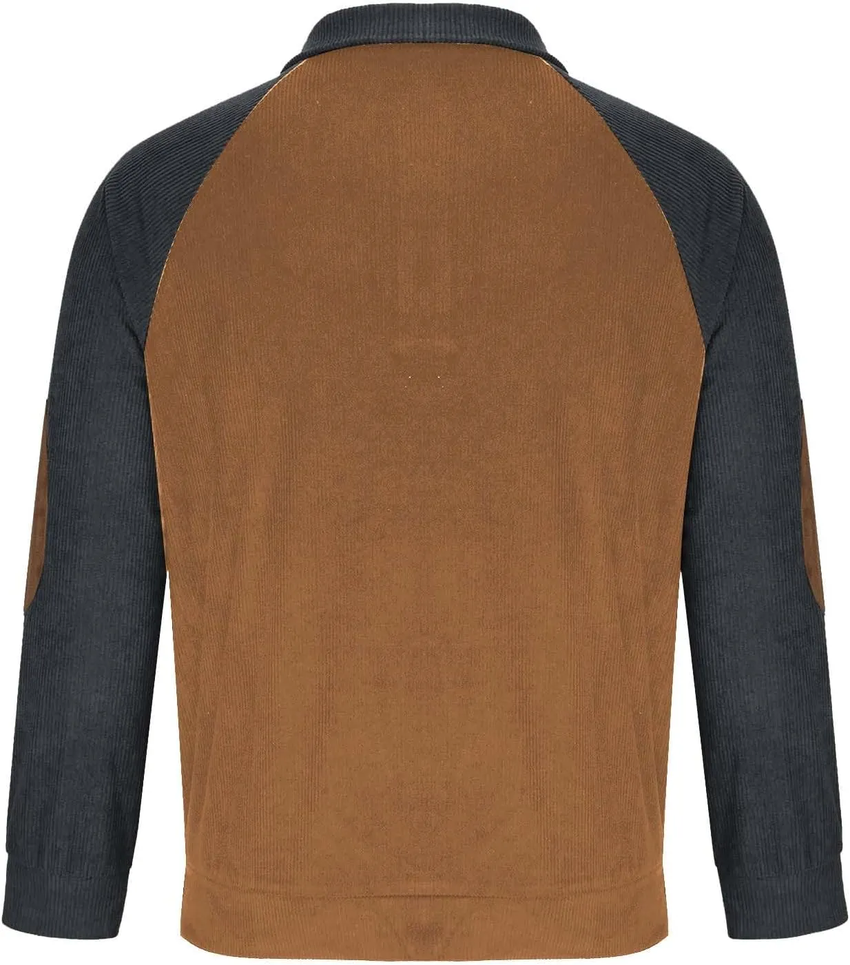 Rugged Polos Shirt Mens 1/4 Button Up Waffle Sweatshirts Casual Raglan Sleeve Lapel Collar rocky Corduroy Pullover Sweaters 