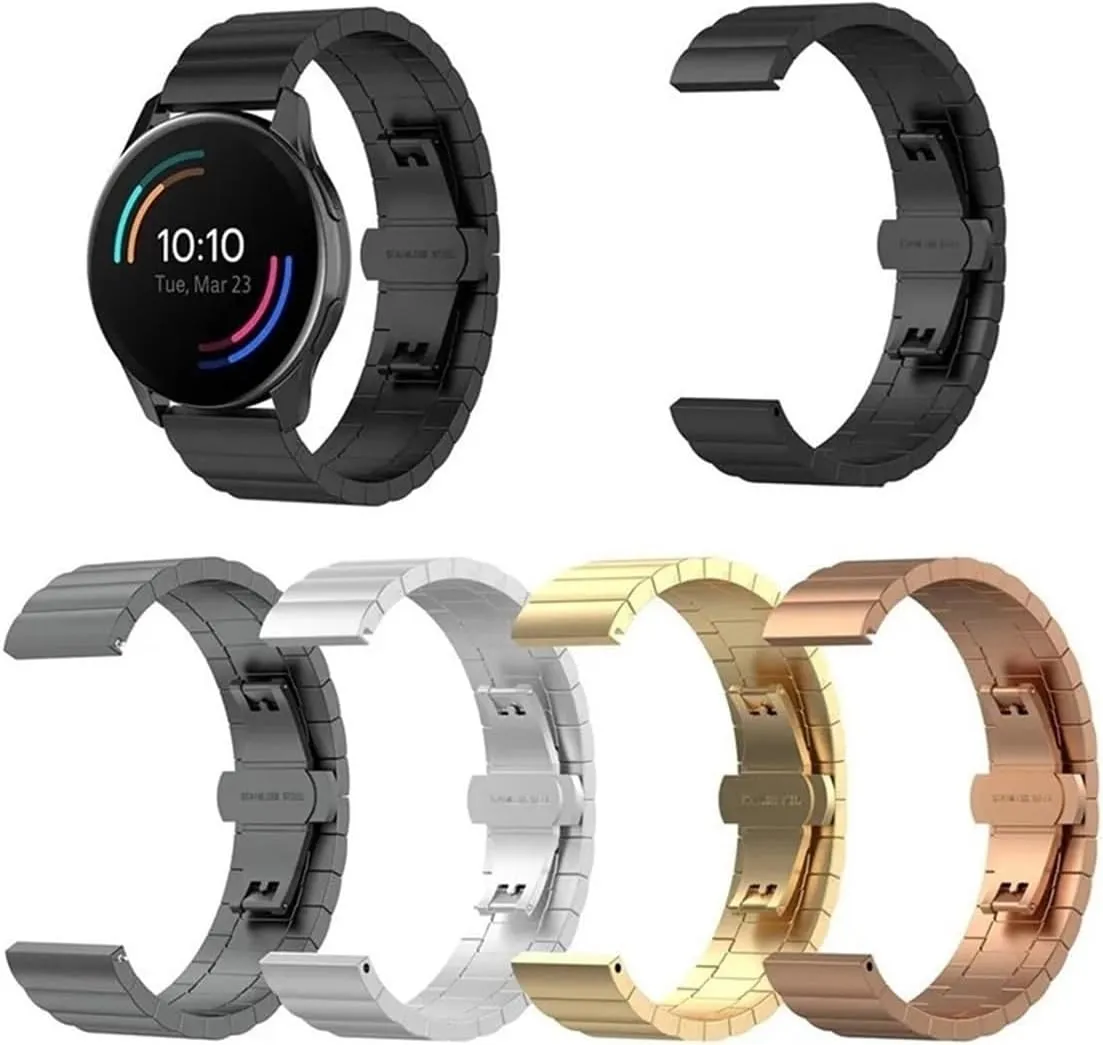 Samsung Galaxy Watch 46mm 45mm/Gear S3, Ticwatch Pro,For Huami Amazfit,For Huawei watch airborne 20mm 22mm Stainless Steel Metal Bands For 