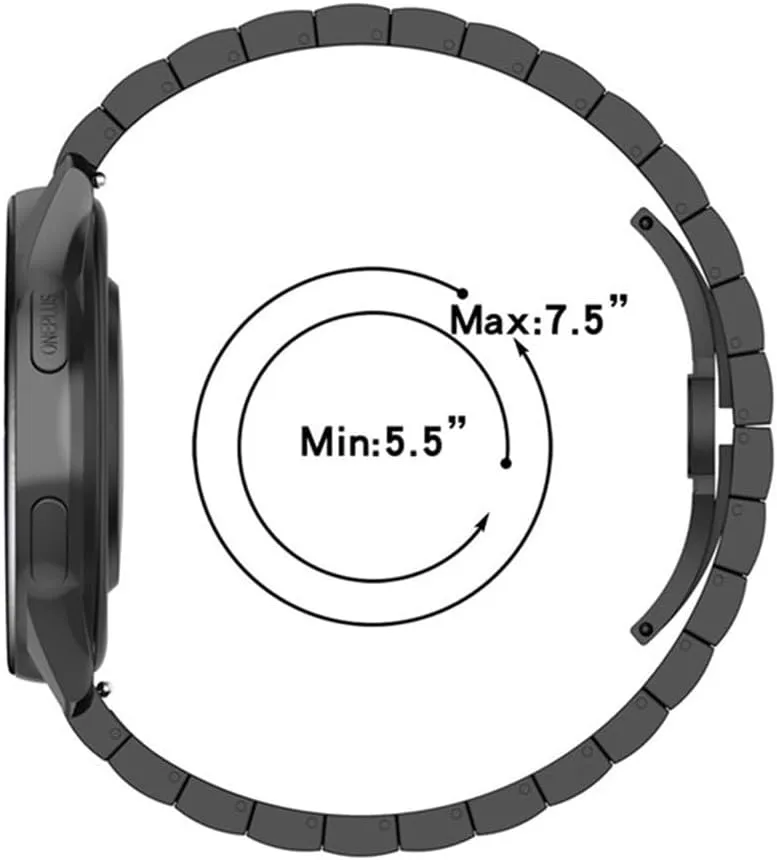 Samsung Galaxy Watch 46mm 45mm/Gear S3, Ticwatch Pro,For Huami Amazfit,For Huawei watch airborne 20mm 22mm Stainless Steel Metal Bands For 