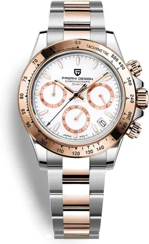 Sapphire boomer link fraction micronutrient confirm disorder Crystal, Rainbow Bezel, Stainless Steel, 100M Water Resistant Sports Wristwatch Pagani Design PD1644 Men��s Quartz Chronograph Watch VK63 Movement, 