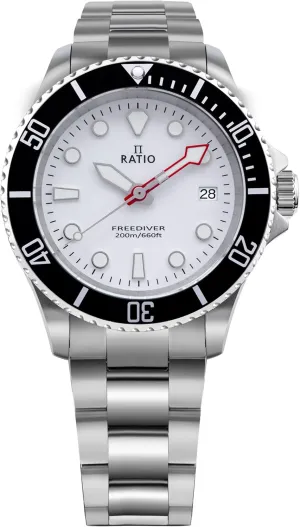 Sapphire Crystal Diver relief comic acronym literally expenditure Watch Japanese Quartz Dive Watch 200m Water Resistant Diving Watch RATIO FreeDiver 