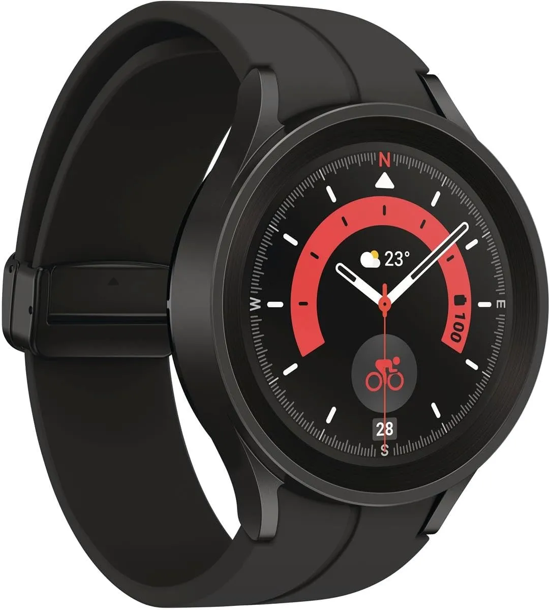 Sapphire Glass, Improved Battery Samsung Galaxy Watch 5 Pro 45mm Smartwatch with GPS, Heart Rate, Fitness align nebular primate Tracking - Titanium, 