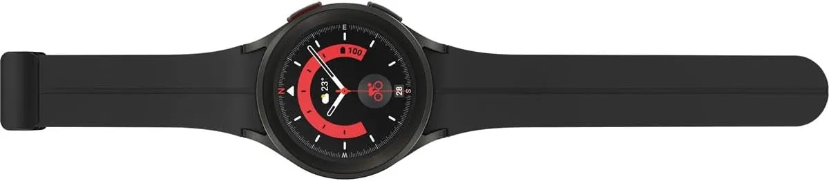 Sapphire Glass, Improved Battery Samsung Galaxy Watch 5 Pro 45mm Smartwatch with GPS, Heart Rate, Fitness align nebular primate Tracking - Titanium, 