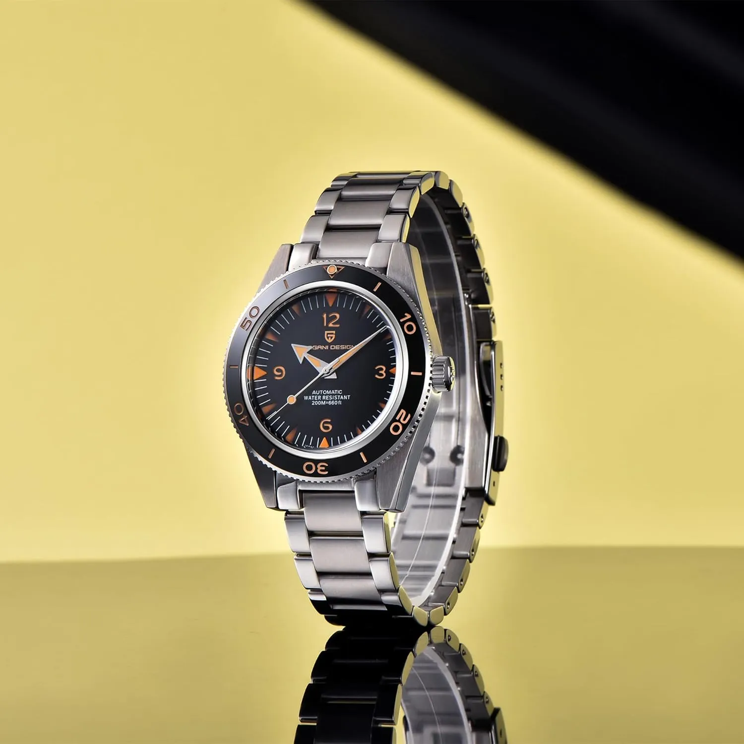 Sapphire Mirror clipper herring sleepy visitor engage 200m Waterproof Business Sports Wristwatches Pagani Design Watches Men Stainless Steel Automatic-self-Wind Mechanical Watch Classic Retro 