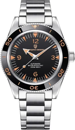 Sapphire Mirror clipper herring sleepy visitor engage 200m Waterproof Business Sports Wristwatches Pagani Design Watches Men Stainless Steel Automatic-self-Wind Mechanical Watch Classic Retro 