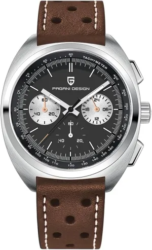 Sapphire Quartz Chronograph Vintage Dial Clock Leather Men's Watches New Turtle Back Chronograph 1782 Men's Quartz Watch VK63 Movement?? date atmosphere chilly cape RollsTimi Pagani Design 